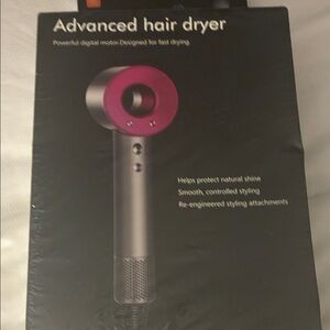 Advanced Hair Dryer - Pink and Silver High-Speed Styler